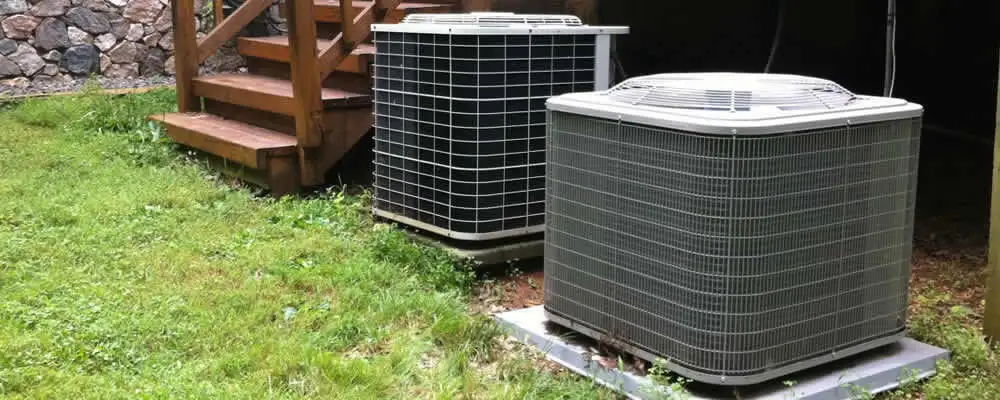 Heat pump installation and service units outside a home in Glendale, AZ